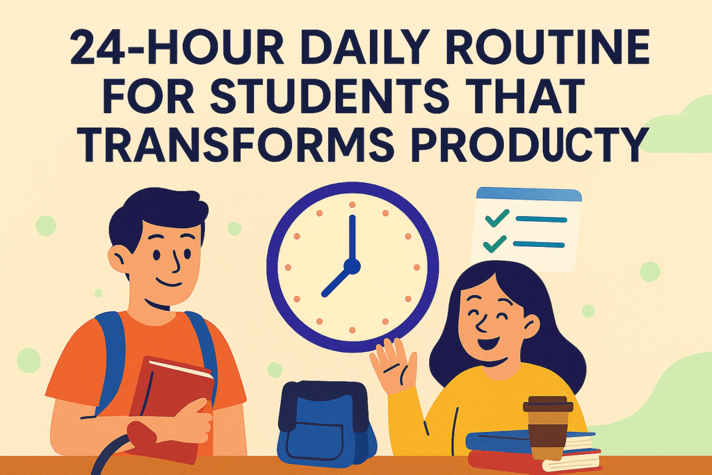 24-hour daily routine for students
