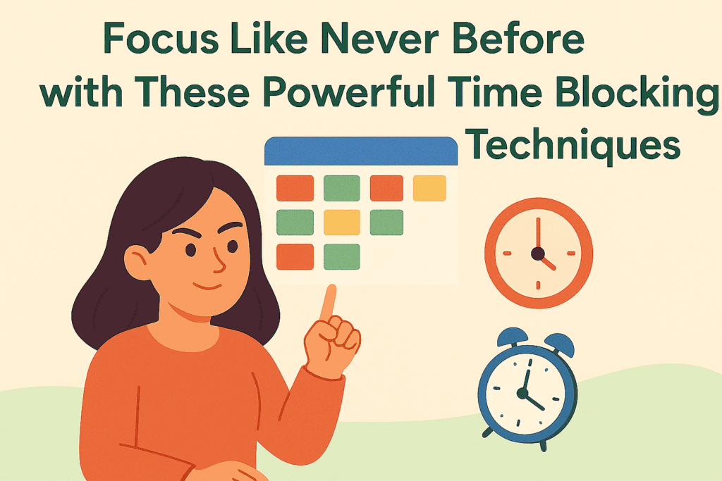 Time blocking techniques for better focus