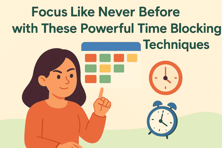 Time blocking techniques for better focus